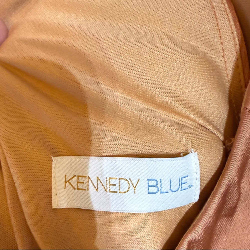 Kennedy Blue Elegant Backless Halter Dress in Copper - Picture 3 of 6